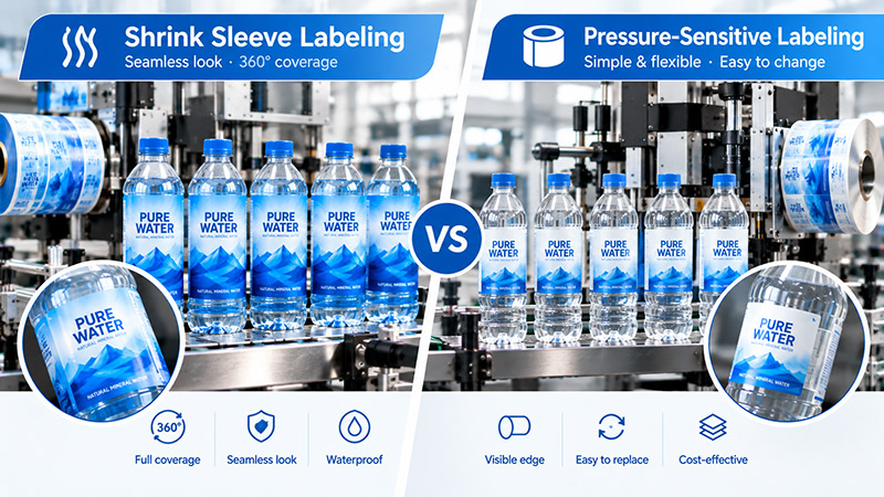 Shrink Sleeve vs Pressure Sensitive Labeling: Coverage and Cost